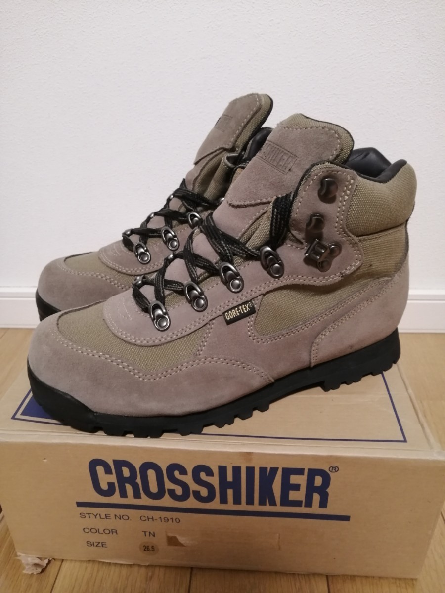 CROSSHIKER トレッキングシューズ 26.5cm 登山靴 ゴアテックス GORETEX マウンテンブーツ Vibramビブラム デッドストック