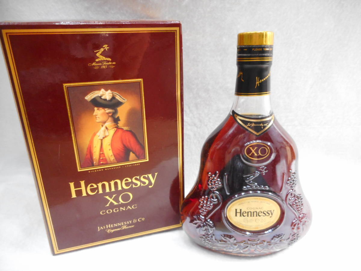 ☆古酒 洋酒 Hennessy X.O COGNAC 金キャップ 350ml 40% ヴィンテージ