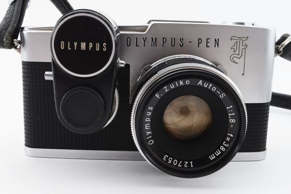 【希少】 OLYMPUS オリンパス PEN-F ペン レンズセット F.zuiko Auto-S 1.8 38mm フィルムカメラ #771のサムネイル