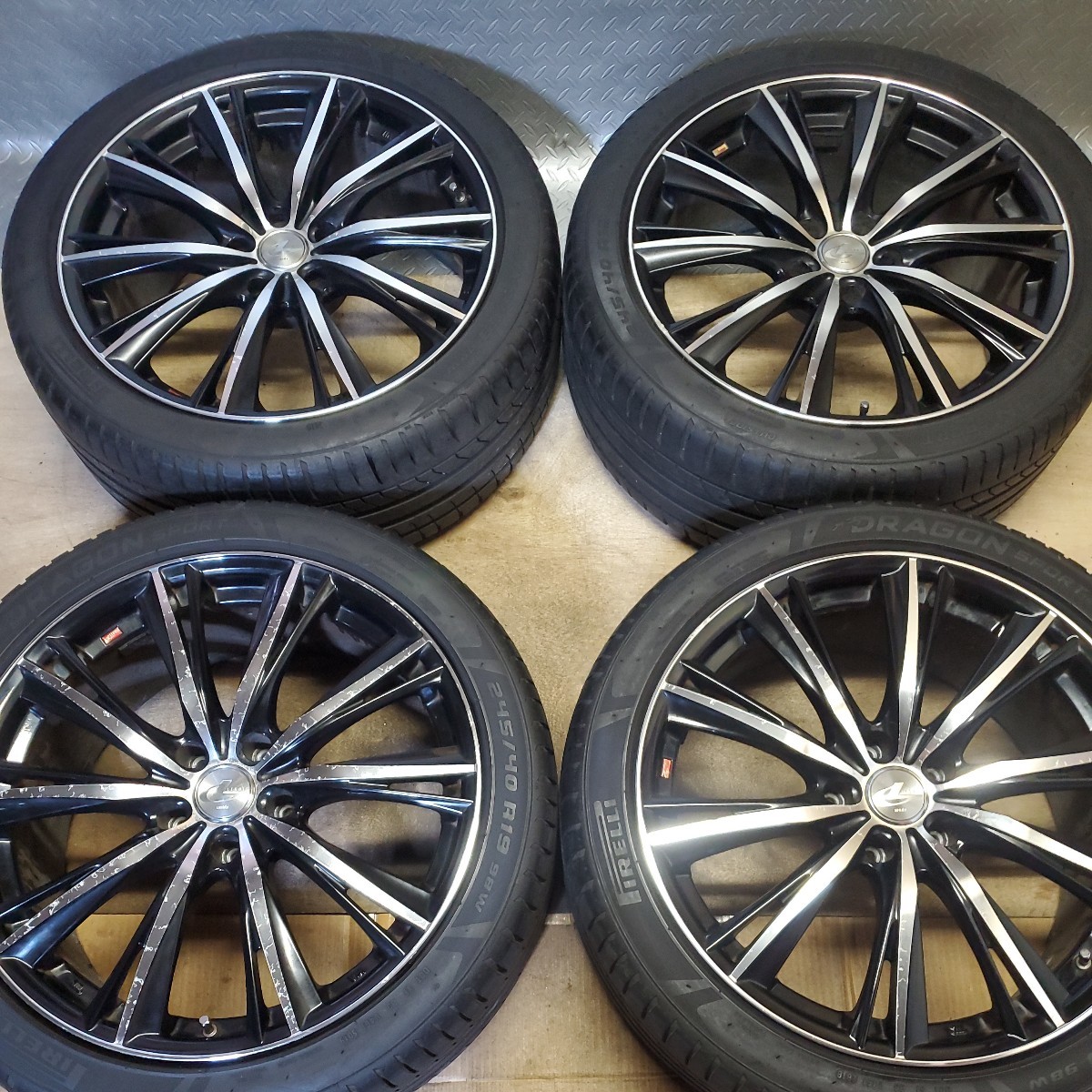 【注目商品】WEDS ウェッズ レオニス 19×8J PCD114.3 +38 5H ピレリ ドラゴンスポーツ 245/40R19 タイヤホイール4本セット  S32の画像1