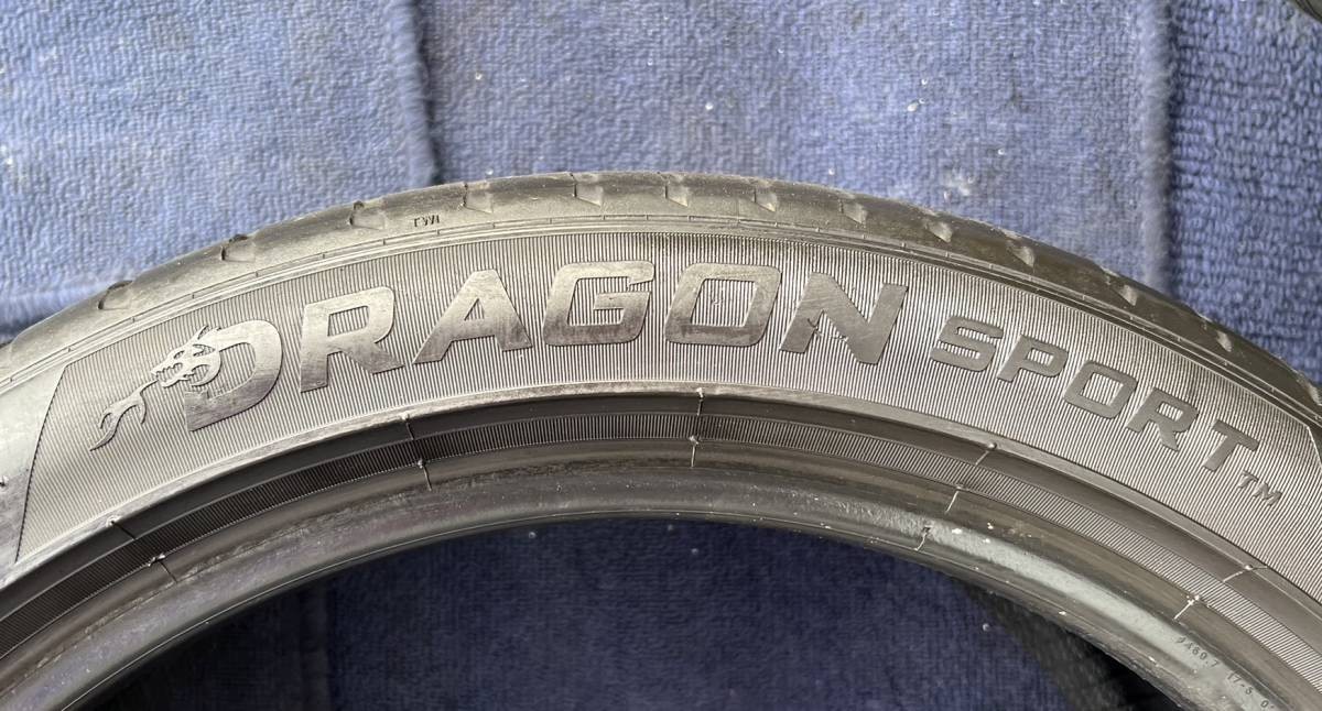 【2021年製造】【溝 5.5部山】PIRELLI DRAGON SPORT 2本 225/45R18 (側面傷あり) ASP1319の画像4