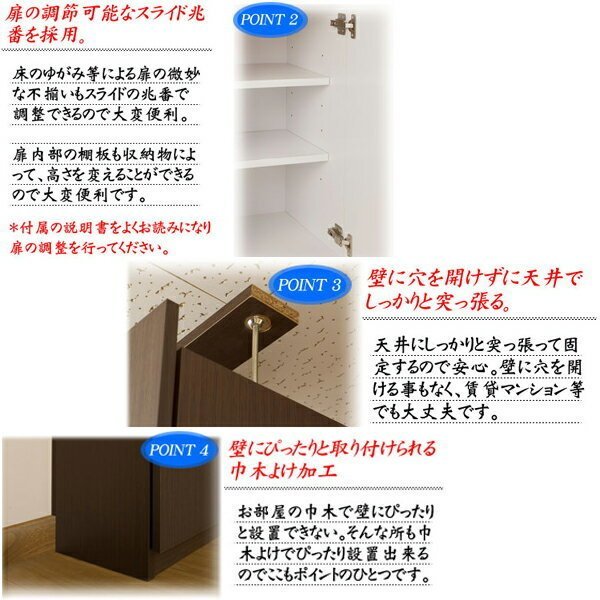 * final product * wall surface storage door type : top and bottom step set 