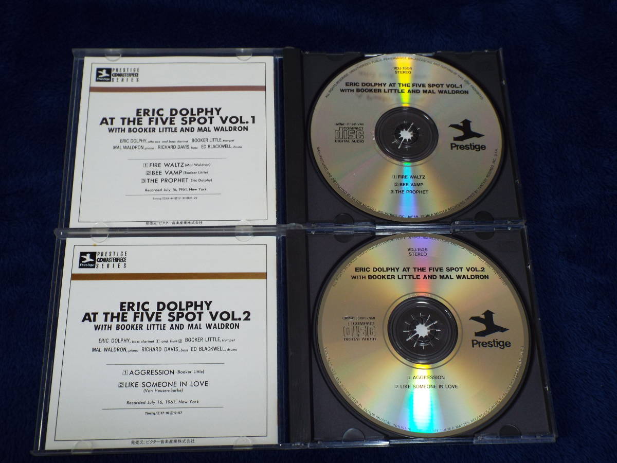 JAZZ★エリック・ドルフィー／AT THE FIVE SPOT Vol.1＋Vol.2◆旧規格盤CD 2枚セット◆ブッカー・リトル／マル・ウォルドロンの画像3