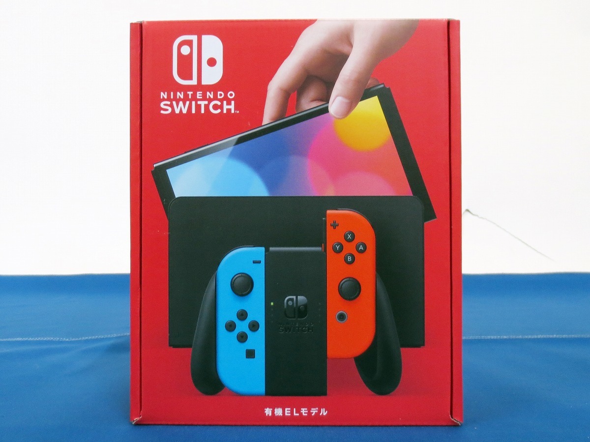 1円～☆未使用☆Nintendo Switch本体≪3≫ 有機ELモデル ネオンブルー