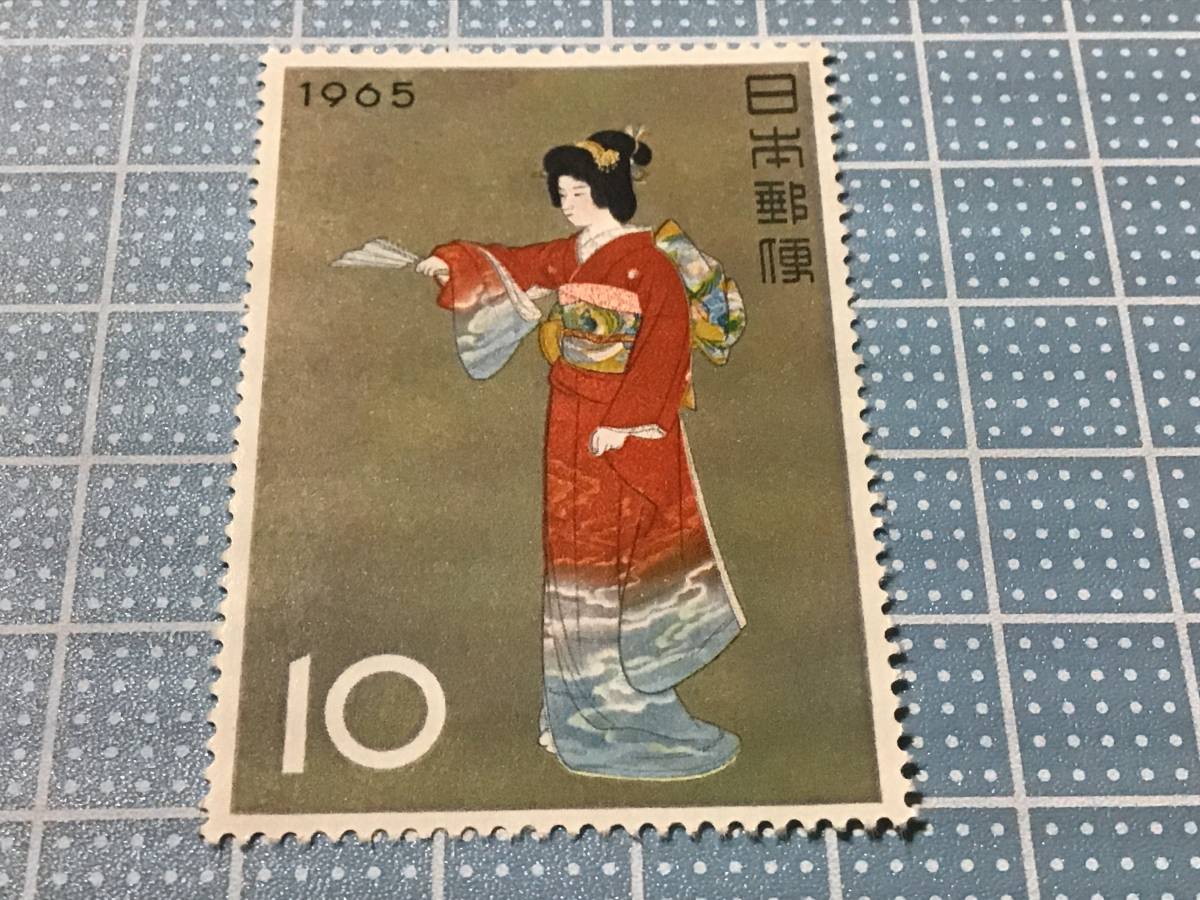 切手趣味週間　1965 序の舞(上村松園)　　10円_画像1