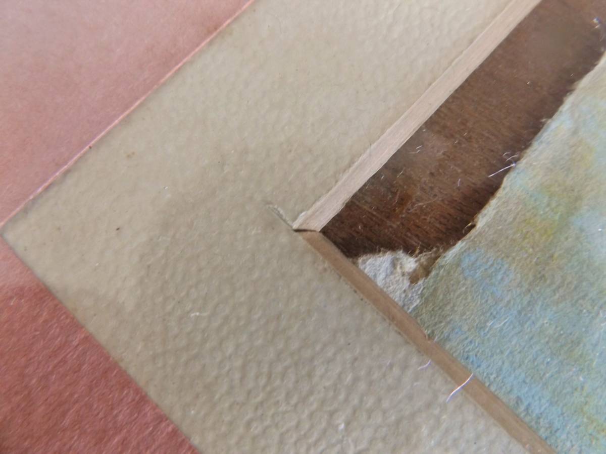  rare # Ogawa .#TOROS MADRID unusual pastel?. wooden amount : approximately length 54× width 42.5.HIROSHI OGAWA