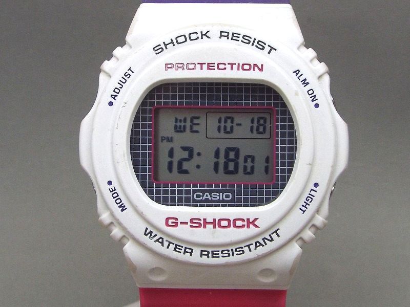 CASIO/カシオ G-SHOCK BABY-G25周年スペシャルロゴカラー クォーツ デジタル腕時計 DW-5700THB 【W6522y】_画像1