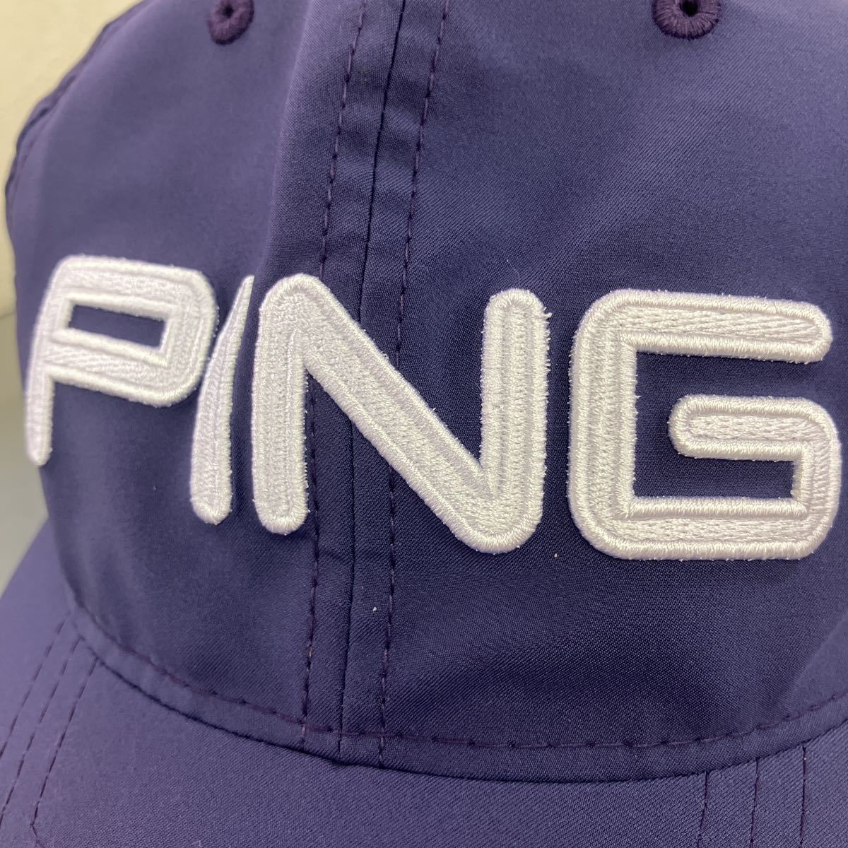 【PING 帽子 フリーサイズ】ゴルフキャップ 藍色 ファッション【A9-2②】1019_画像2