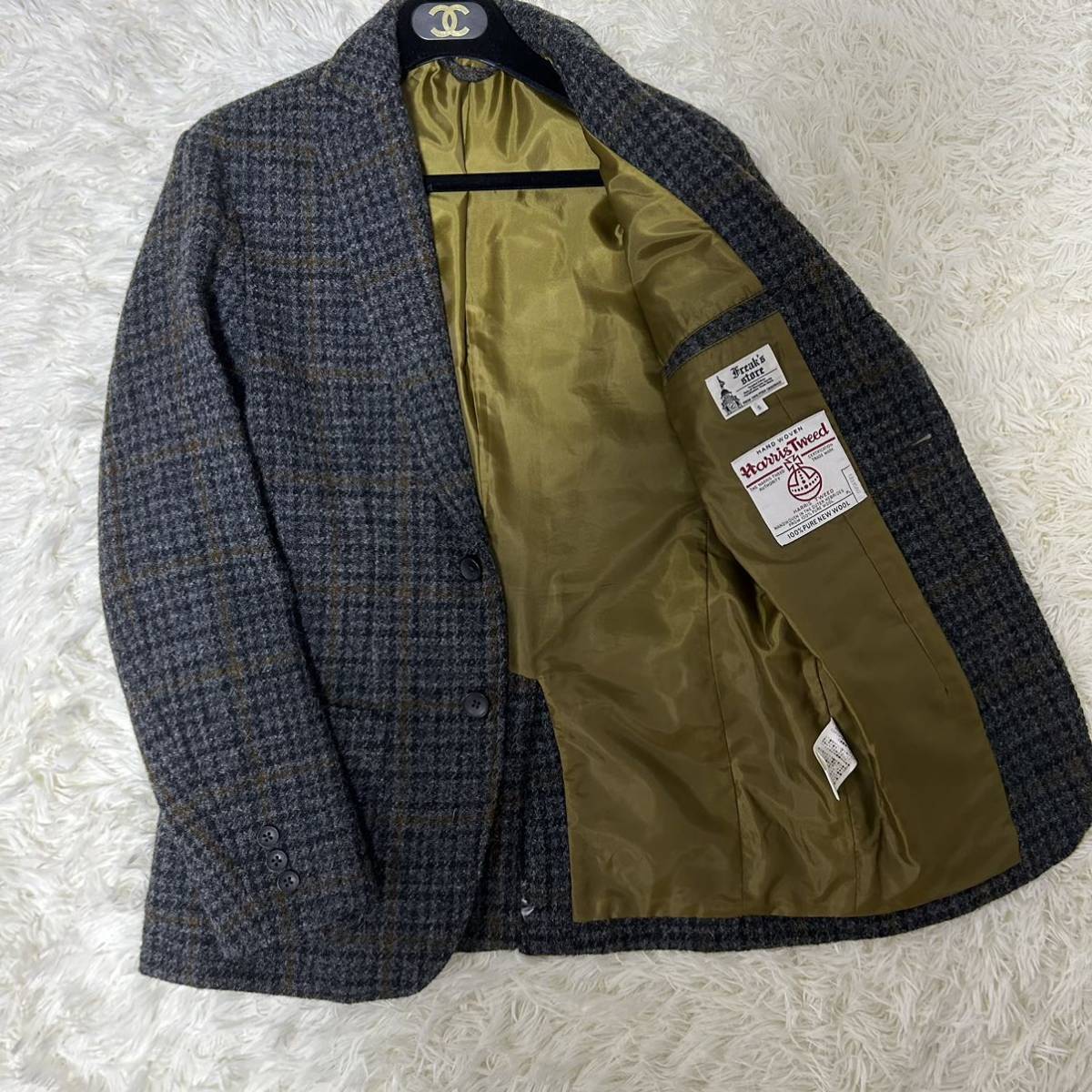 2年保証』 store×Harris 美品Freak's Tweed ハリスツイードテーラード