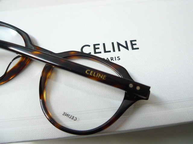 ◆CELINE セリーヌ クラウンパント型 眼鏡 べっ甲柄 美品 CL50062I 49□20 145 定価51700円_画像3