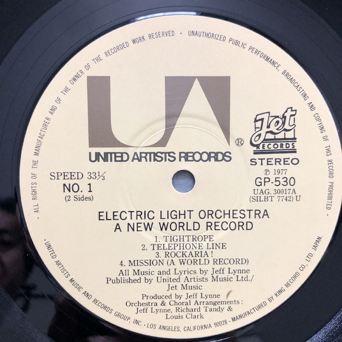 美盤 1977年 国内盤 Electric Light Orchestra (ELO) LPレコード オーロラの救世主 A New World Record 帯付 Jeff Lynn, Telephone Line_画像7