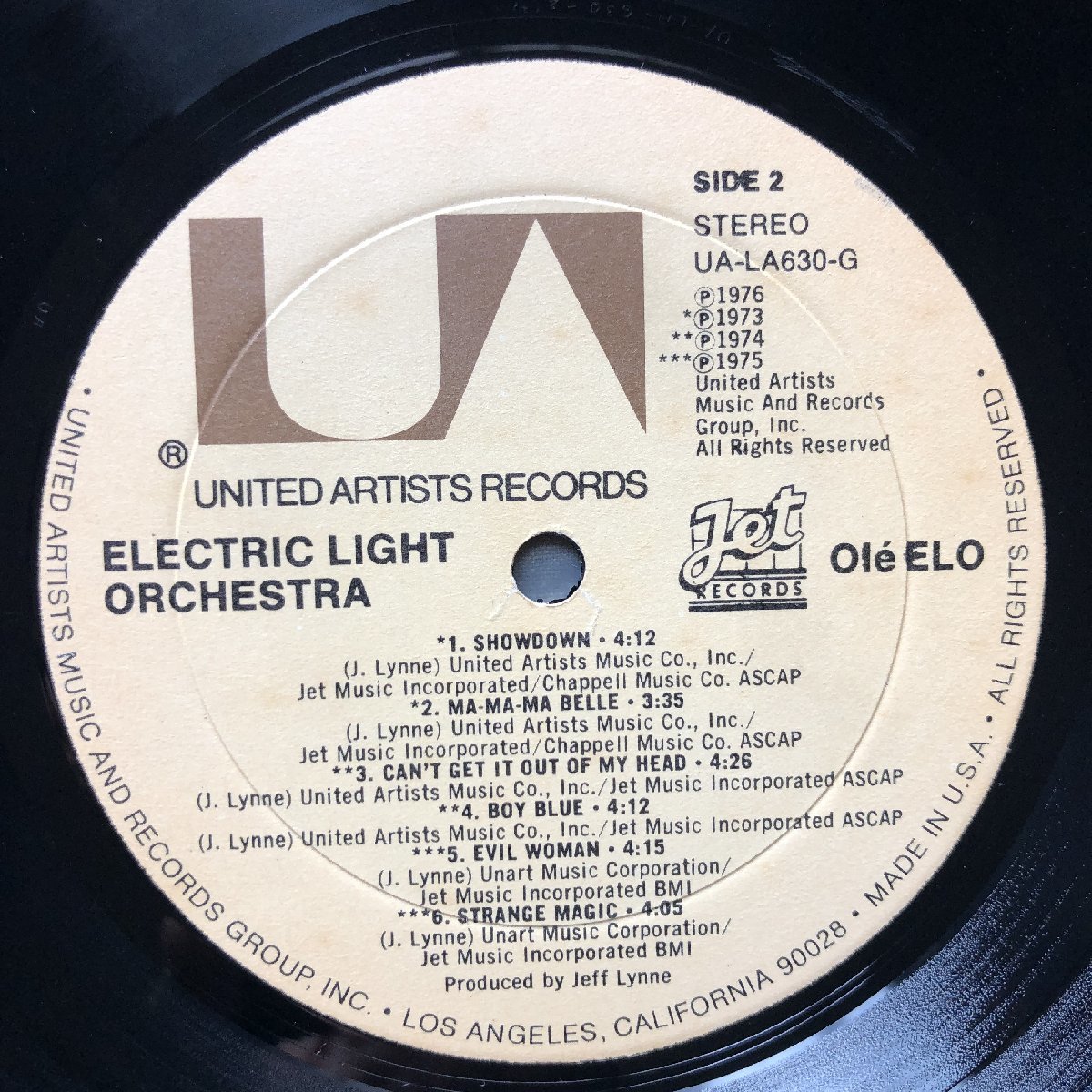 美盤 1976年 米国盤 Electric Light Orchestra (ELO) LPレコード オーレ・ELO Ole ELO ロック Jeff Lynne_画像6