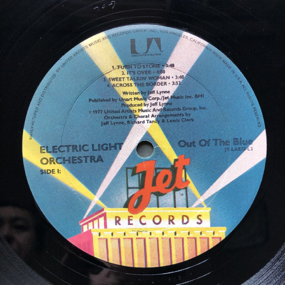 良盤 1977年 米国盤 Electric Light Orchestra (ELO) 2枚組LPレコード Out Of The Blue: Jeff Lynn, Turn To Stone レア グッズ広告付_画像7