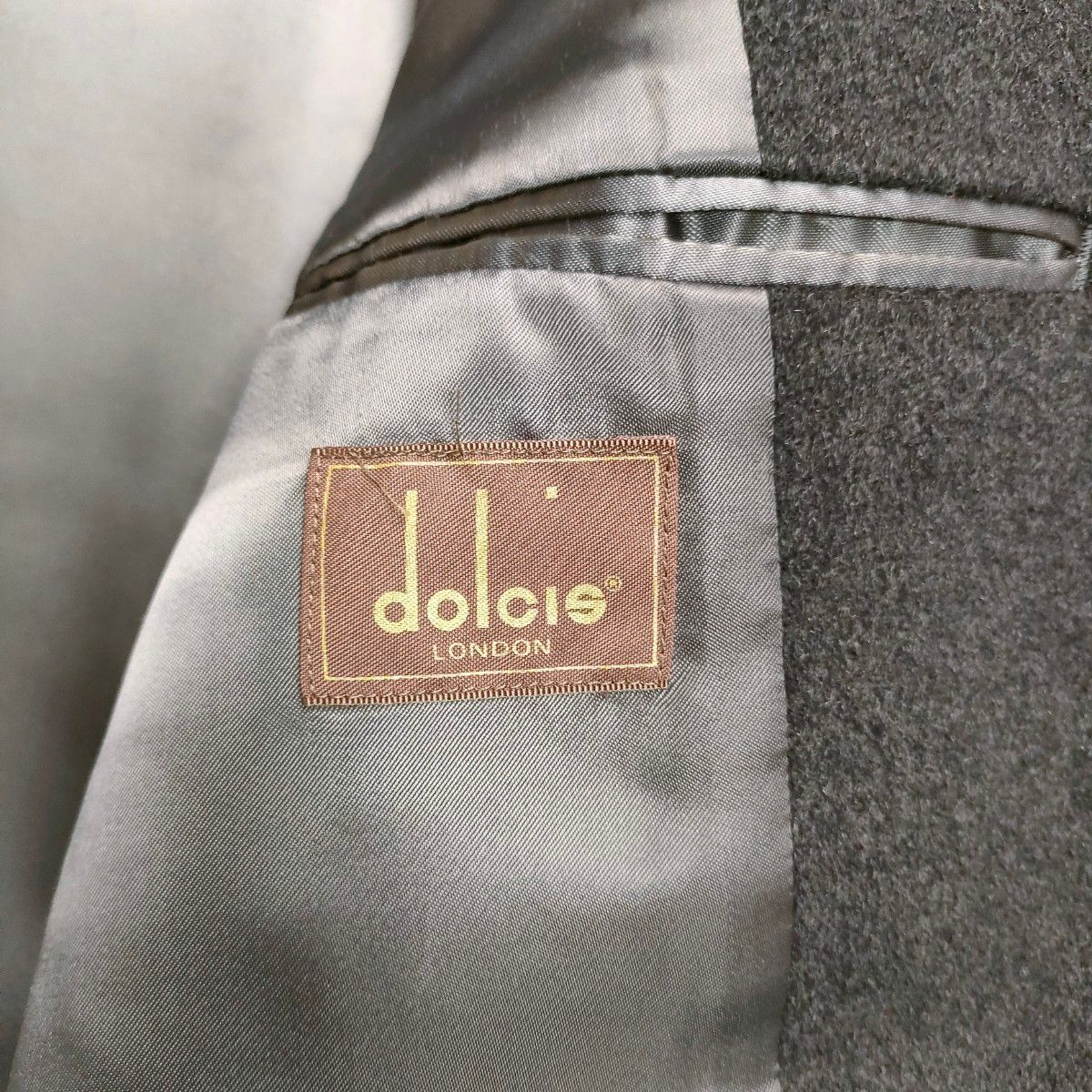 美品 dolcis LONDON カシミア 100% ダブル チェスターコート ブラック