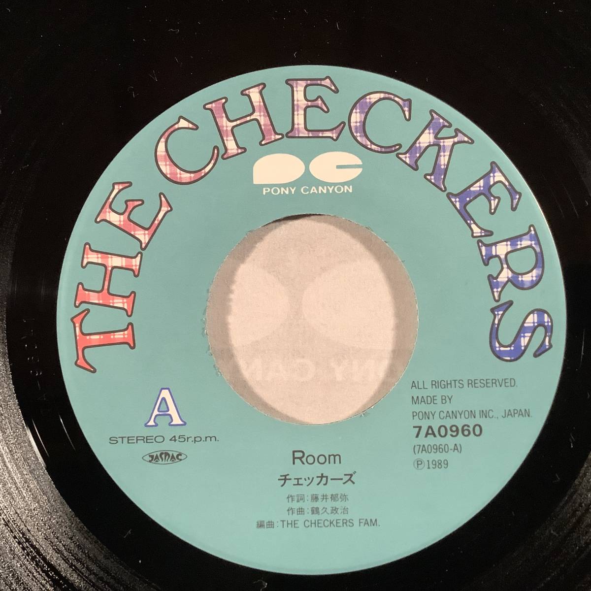 シングル盤(EP)▲チェッカーズ『Room』『T・G・I・F』※1989年盤▲美品！_画像3