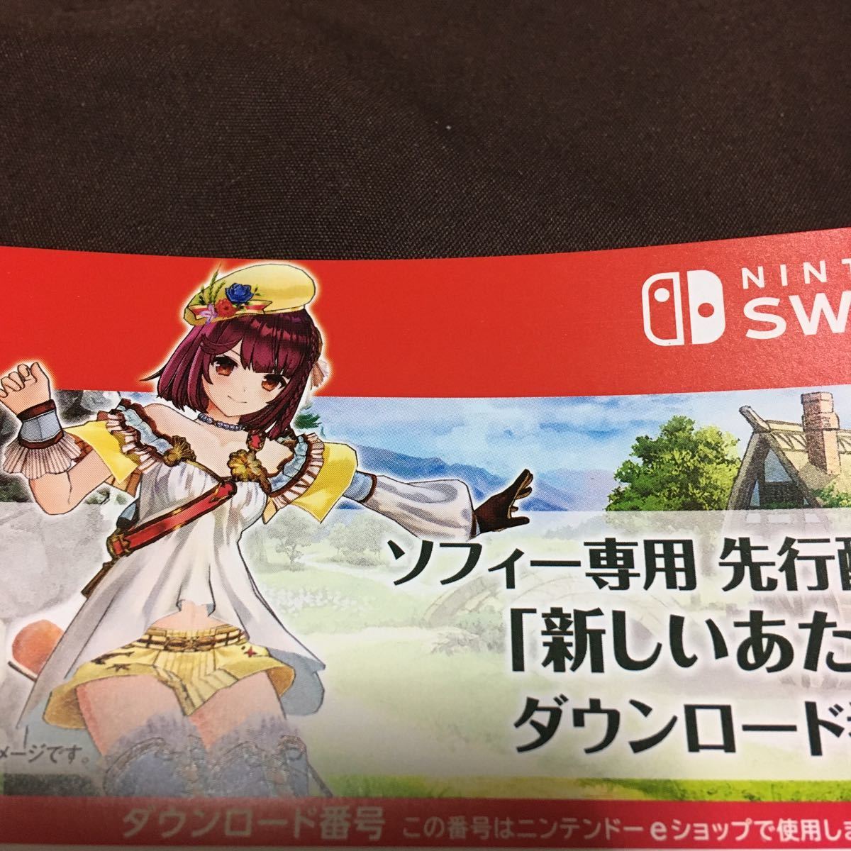 【コード通知】Switch ソフィーのアトリエ2 プレミアムボックス特典 ソフィー専用 配信衣装「新しいあたし」ダウンロードシリアル DLCのみ_画像1