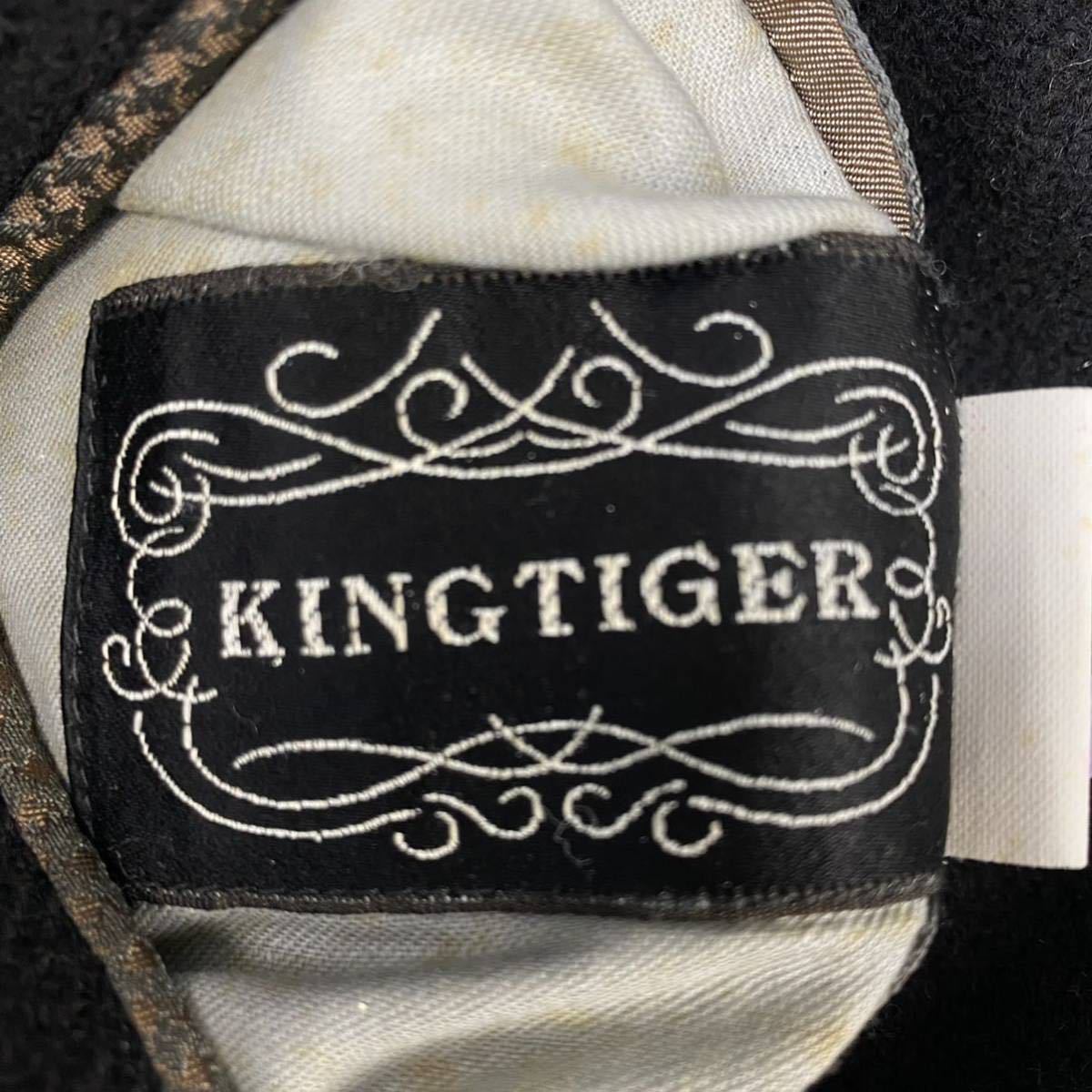 KINGTIGER キングタイガー英国生地 ロングコート チェスターコート ツイードコート シングルコート ウール100% ツイード 英国製_画像5