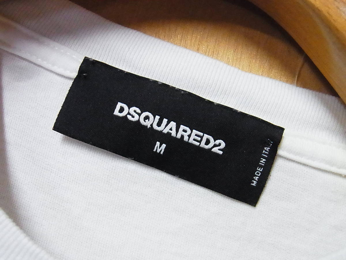 綺麗 正規品 DSQUARED2 ディースクエアード メンズ プリント Tシャツ 半袖 Mサイズ 3_画像5