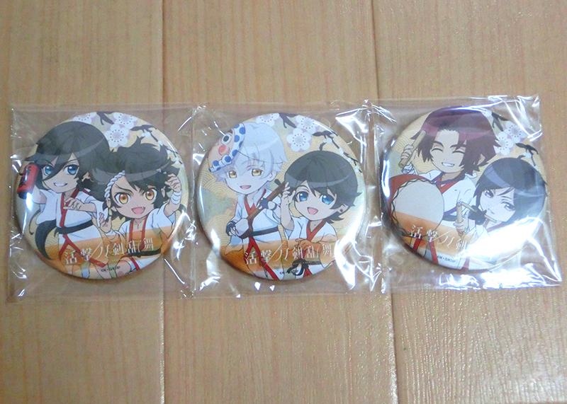 * repeated price decline *.. Touken Ranbu Tokushima city ..... tax return . goods .. under ..SD illustration can badge 3 piece set . wave ....... respondent ... gold Izumi ...