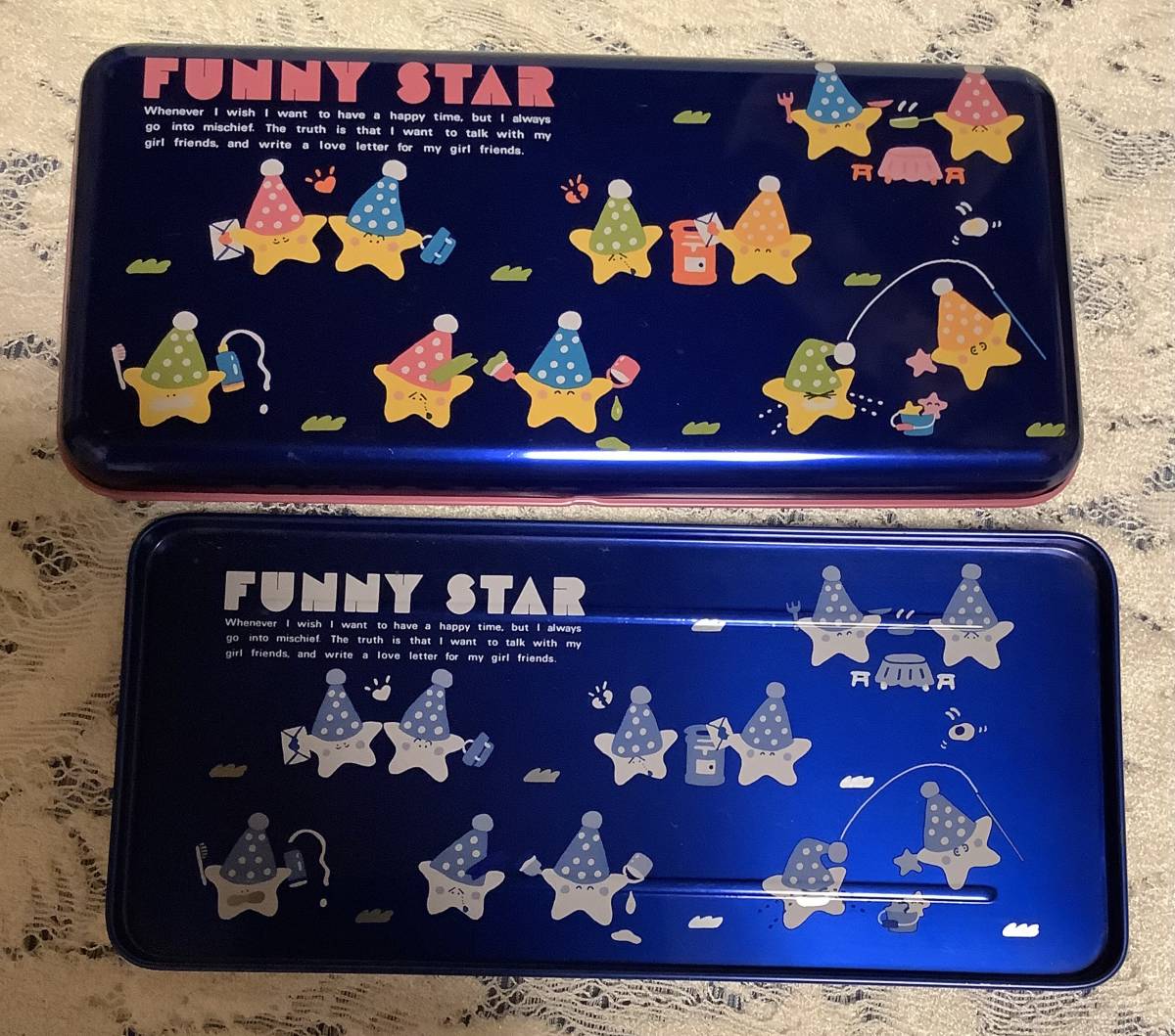 超希少！ 珍品！ 約４０年前の懐かしい逸品！　昭和レトロ　新品同様　日本製　FUNNY STAR ・ファニースター　缶製　筆箱　ペンケース　_画像3