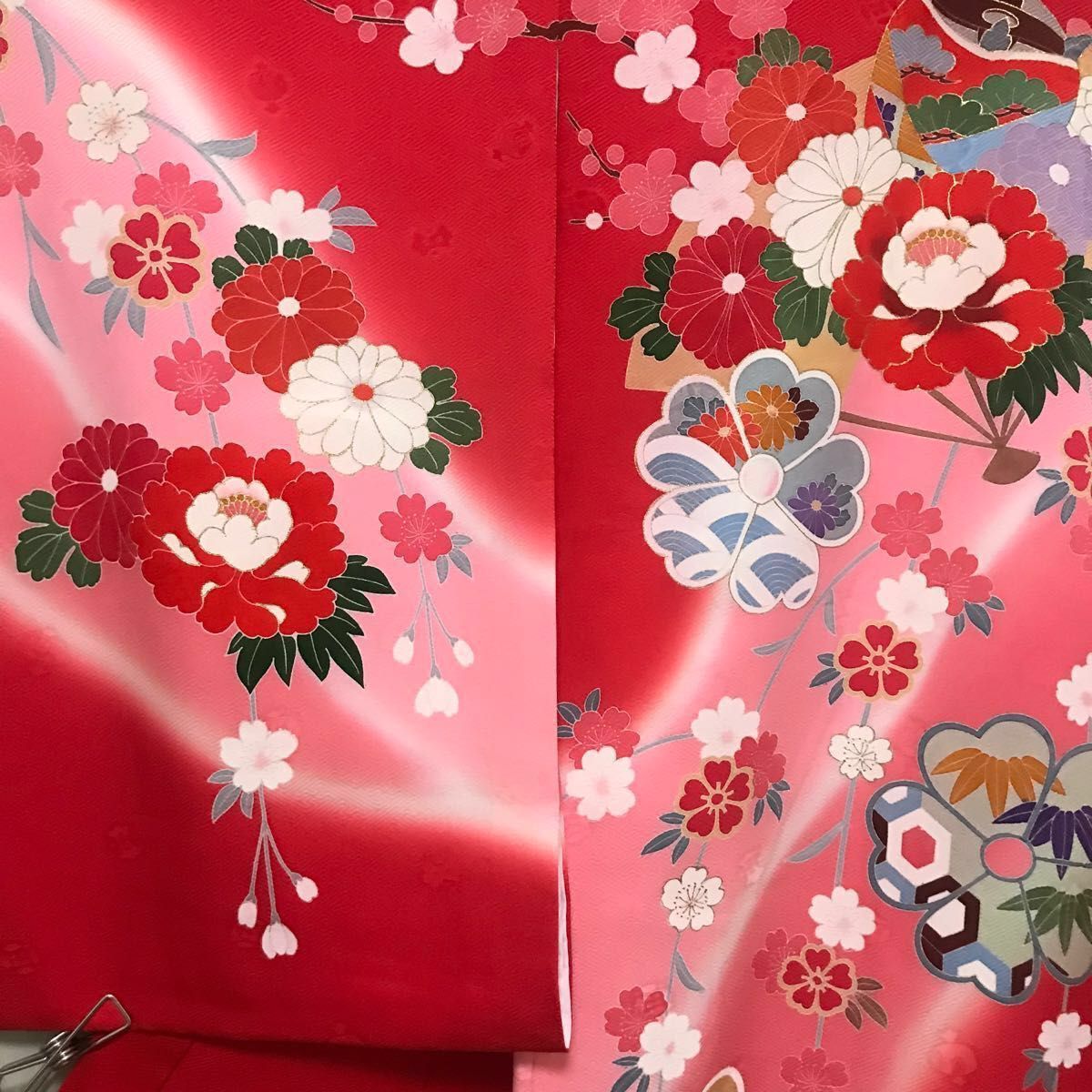 美品 【日本製】京友禅 お宮参り着物女の子/祝い着 産着 御祝着 のしめ