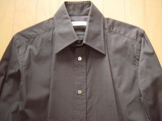 正規品 40サイズ DOLCE&GABBANA ドゥエボットーニ 黒 長袖シャツ