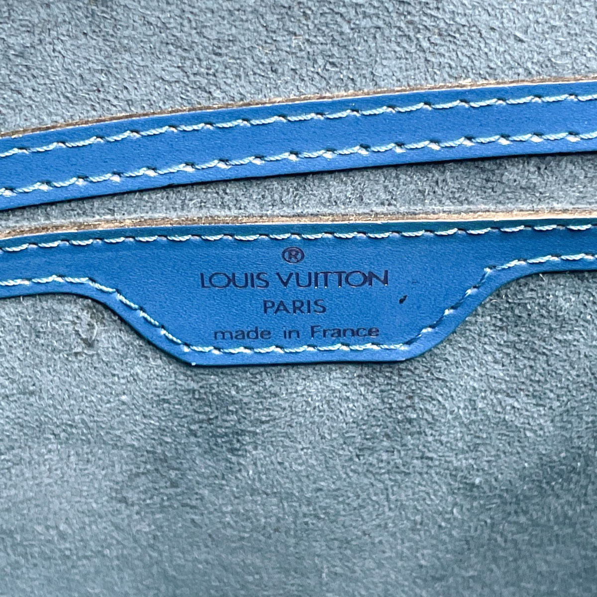 ルイヴィトン LOUIS VUITTON ハンドバッグ トートバッグ M52275 サンジャック エピレザー ブルー トレドブルー_画像9
