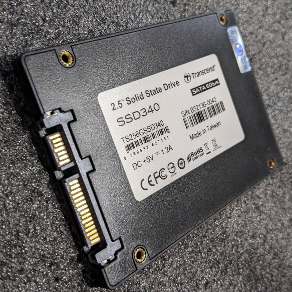 【中古】Transcend トランセンド TS256GSSD340 [SATA 2.5インチ 7mm厚 256GB MLC]