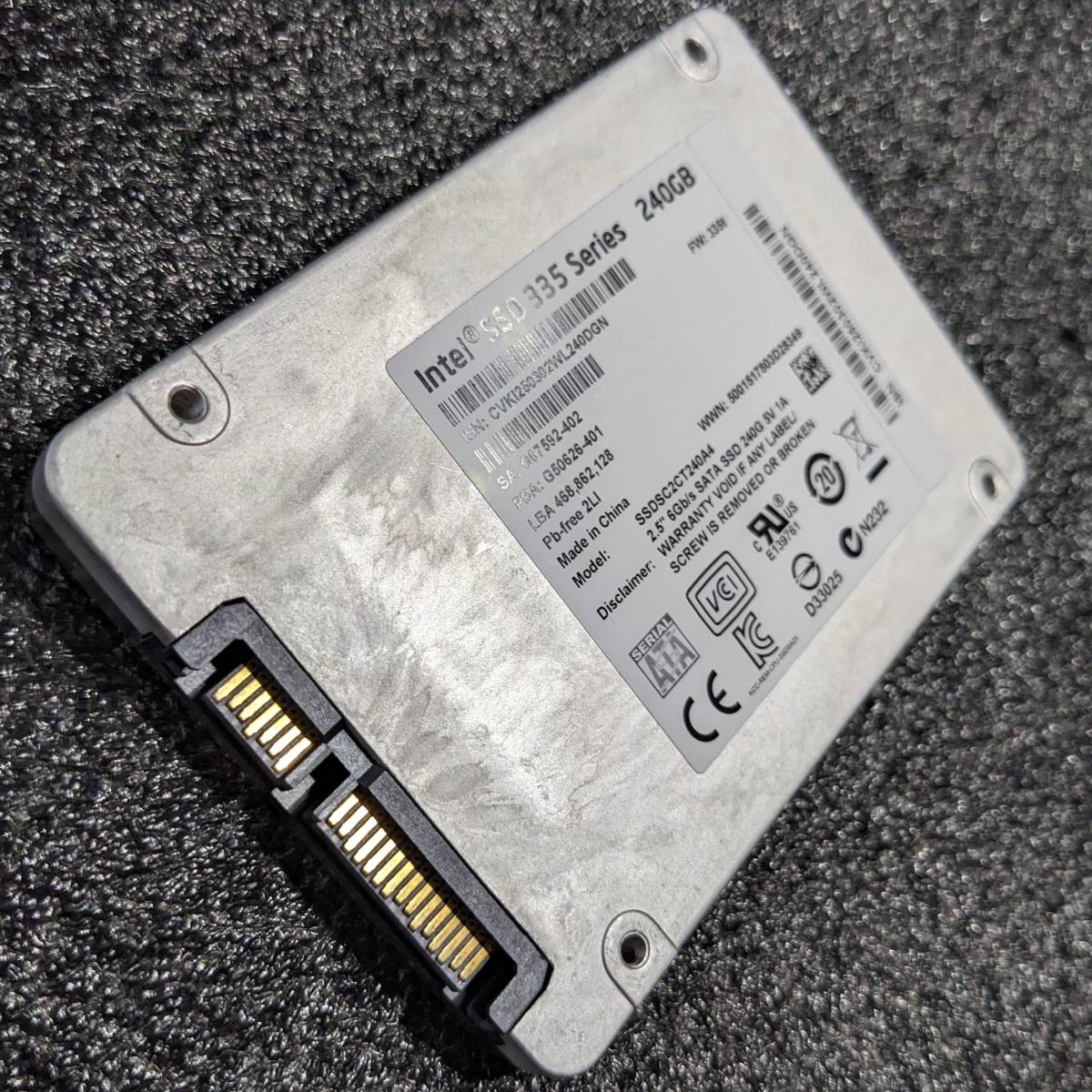 【中古】Intel SSD 335 Series 240GB SSDSC2CT240A4 [SATA 2.5インチ 9.5mm厚 MLC]