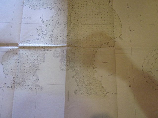 古地図　東京湾水深図（南部）　　◆　昭和36年　◆　　