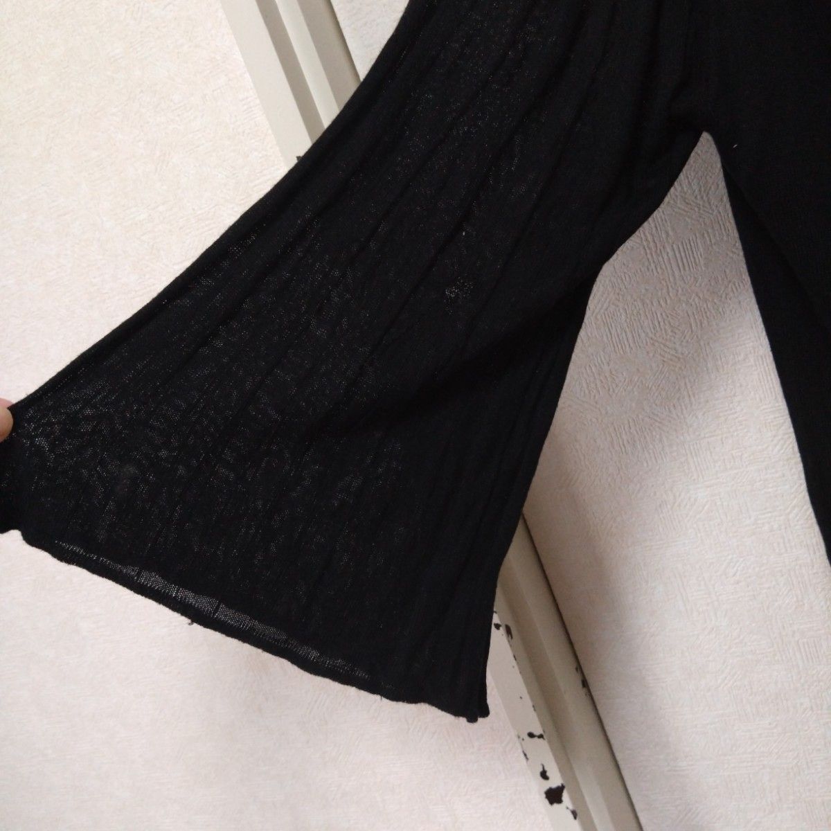 【値下げ中】LIPSERVICE　薄手ニットオールインワン　パンツ　フレア袖　ジャンク品　フリーサイズ