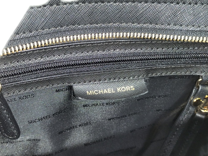 【中古】MICHAEL KORS 2WAYショルダーバック ブラック PVC_画像8