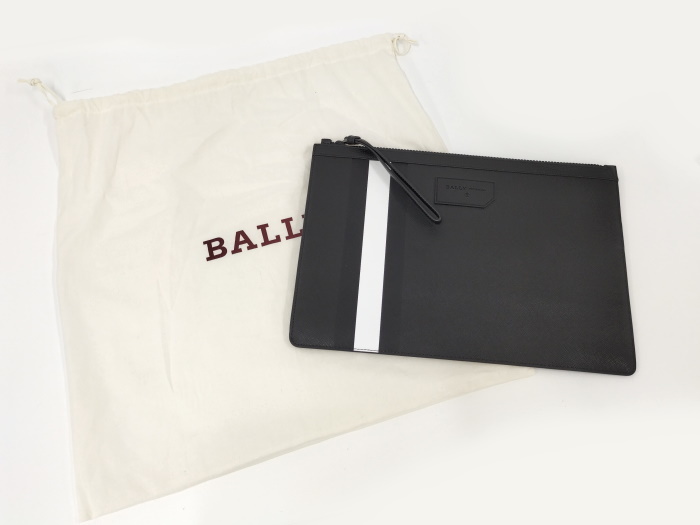 【中古】BALLY クラッチバッグ セカンドバッグ レザー ブラック_画像10