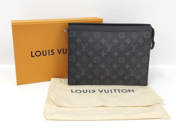 【中古】LOUIS VUITTON ポシェット ヴォワヤージュ MM ポーチ セカンドバッグ モノグラム エクリプス M61692_画像10