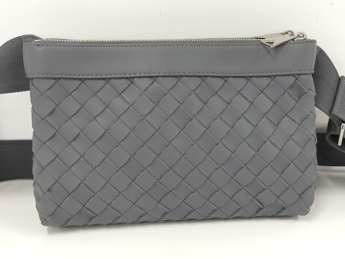 【中古】BOTTEGA VENETA ショルダーバッグ イントレチャート デュオバッグ レザー グレー 651938_画像2