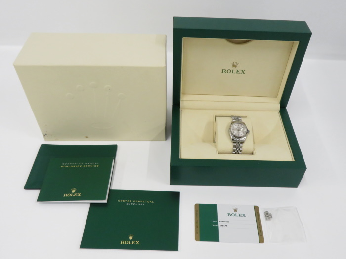 【中古】ROLEX デイトジャスト 10PD 自動巻き SS シルバー文字盤 ランダムシリアル 179174G_画像9