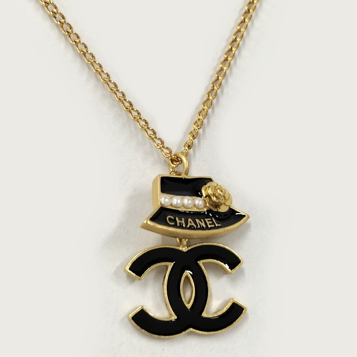 CHANEL ネックレス ココマーク 帽子 ハット モチーフ アクセサリー
