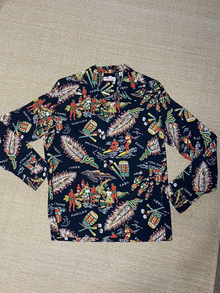 サンサーフSUN SURF ロングスリーブアロハシャツ品番SS27125size S