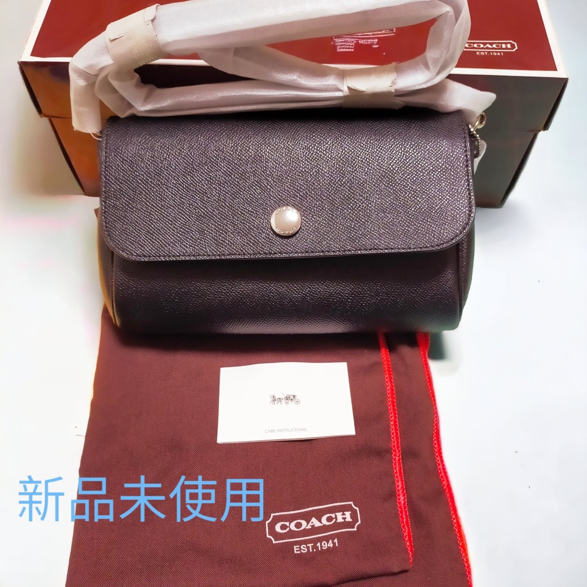 新品未使用 COACH リバーシブル ショルダーバッグ 白黒 コーチ_画像1