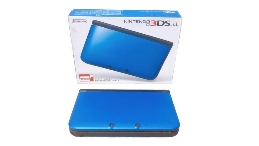 極美品 ニンテンドー3DSLL ブルー×ブラック 任天堂-