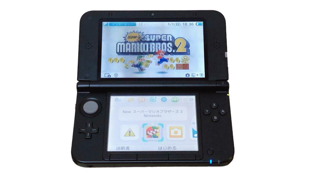 極美品 ほぼ新品 ニンテンドー 3DS LL シルバー ブラック 本体 動作確認済み タッチペン付き 任天堂 ゲーム機 美品 3DSLL 箱なし