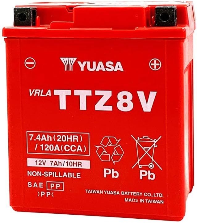 在庫有当日発送 充電済 台湾ユアサ（TAIWAN YUASA) TTZ8V 互換 GTZ8V YTZ8V YTX7L-BS PCX リード125 YZF-R25 YZF-R3A_画像1