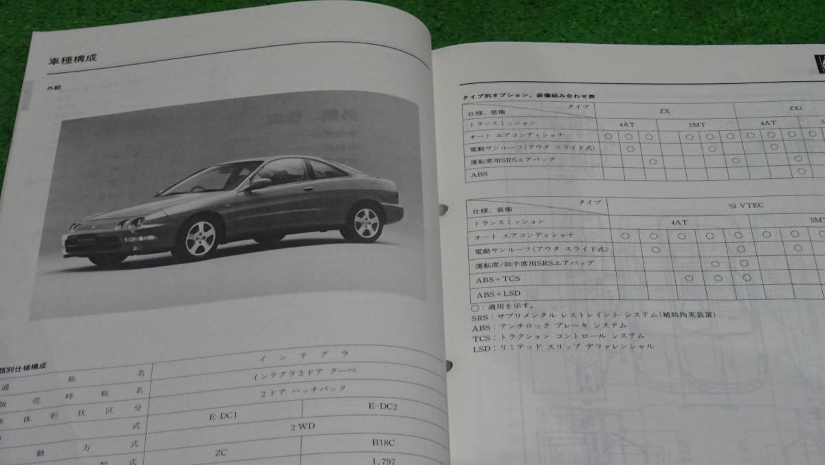 DC1 DC2 インテグラSi インテグラタイプR 純正 サービス DC1 DC2 インテグラSi インテグラタイプR 純正 サービス