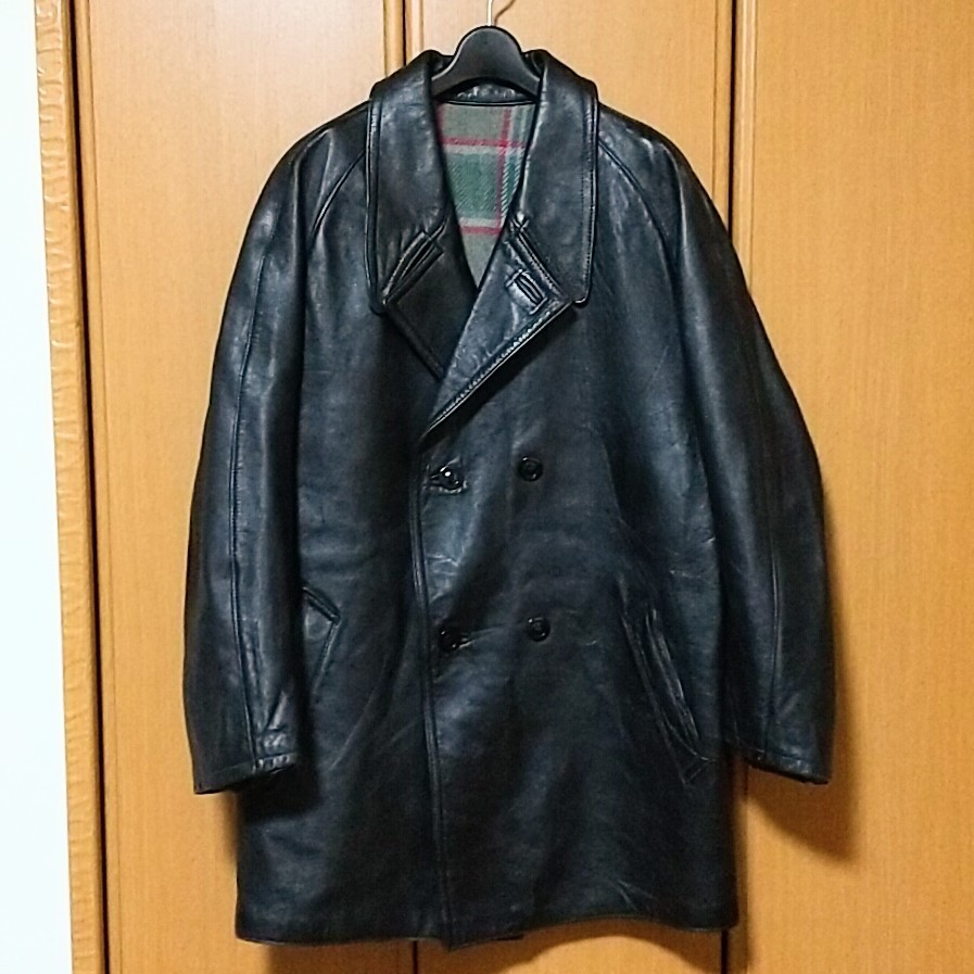 新入荷 ブラック 黒 70s 60s フレンチワーク コルビュジエ トレンチ