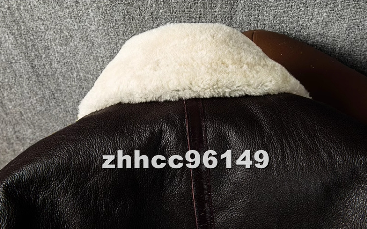 ■高品質■フライトジャケット B3 最上級 羊革 ラムウール 毛皮 レザージャケット ブルゾン 厳冬対策 S~5XL_画像9