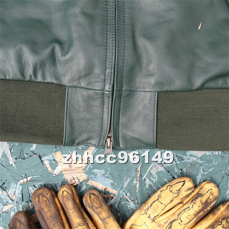 ■稀少品■メンズ 革ジャン G-9 Jacket イタリア レザージャケット 最上級 牛革 ライダース バイクウエア ブルゾン 本革 M~4XL_画像9
