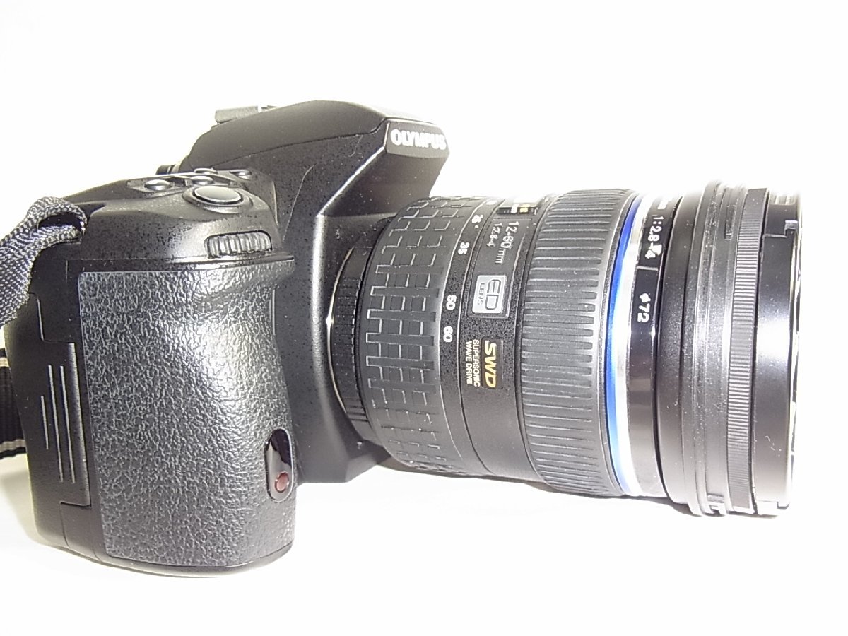オリンパスE-30デジタルカメラ：レンズ12－60mmキヤプ前後：レンズフ-ド&フイルタ－付き※その他【附属品レンズ40-150mm一本附属品多く有り_各動作確認済みです