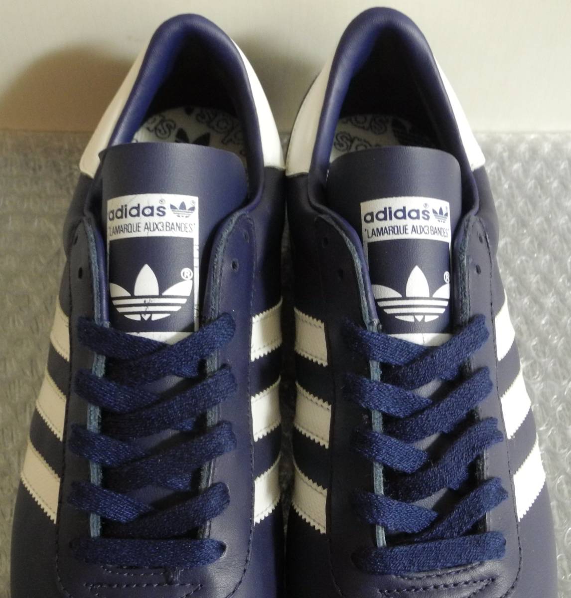  ultimate beautiful goods Country 1999 year made JP26.5cm navy blue Vintage production end natural leather adidas country 1990s 1990 period old clothes navy original leather 
