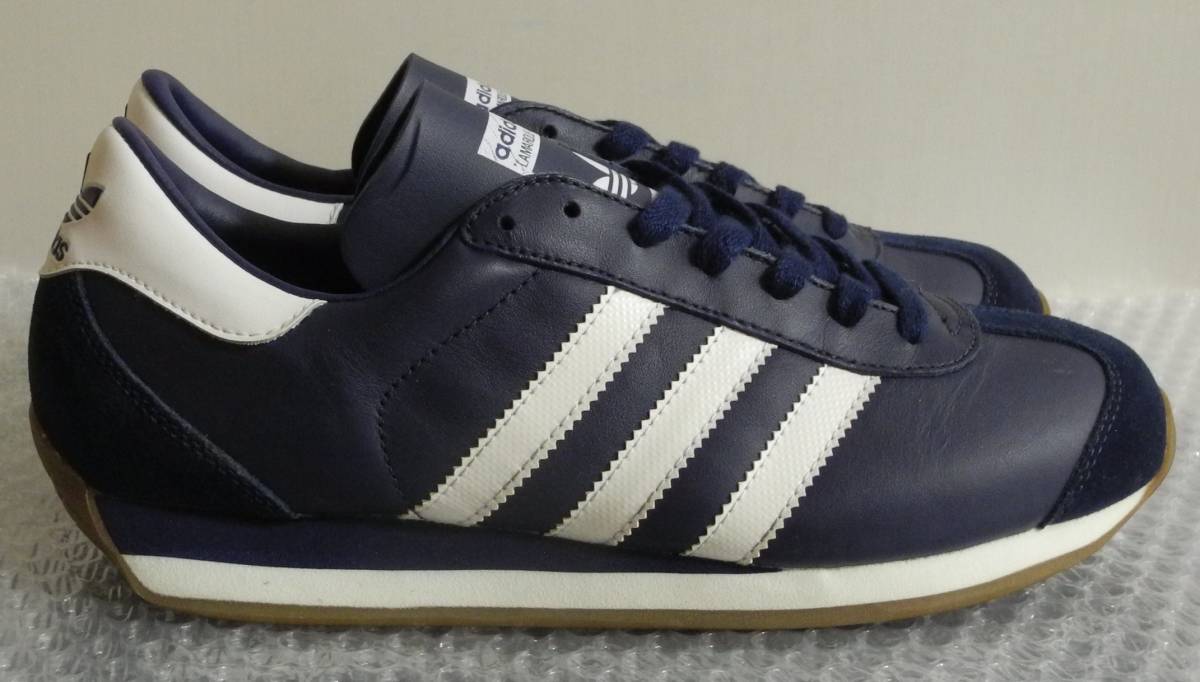  ultimate beautiful goods Country 1999 year made JP26.5cm navy blue Vintage production end natural leather adidas country 1990s 1990 period old clothes navy original leather 