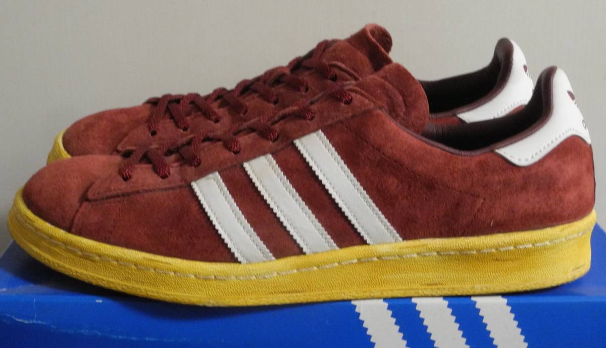 キャンパス 80s MITA 2012年製 JP27.5cm G63526 限定 コラボ 生産終了 天然皮革 adidas campus ミタスニーカーズ エンジ バーガンディの画像1